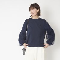 denicher/チュール×ジャージードッキングプルオーバー